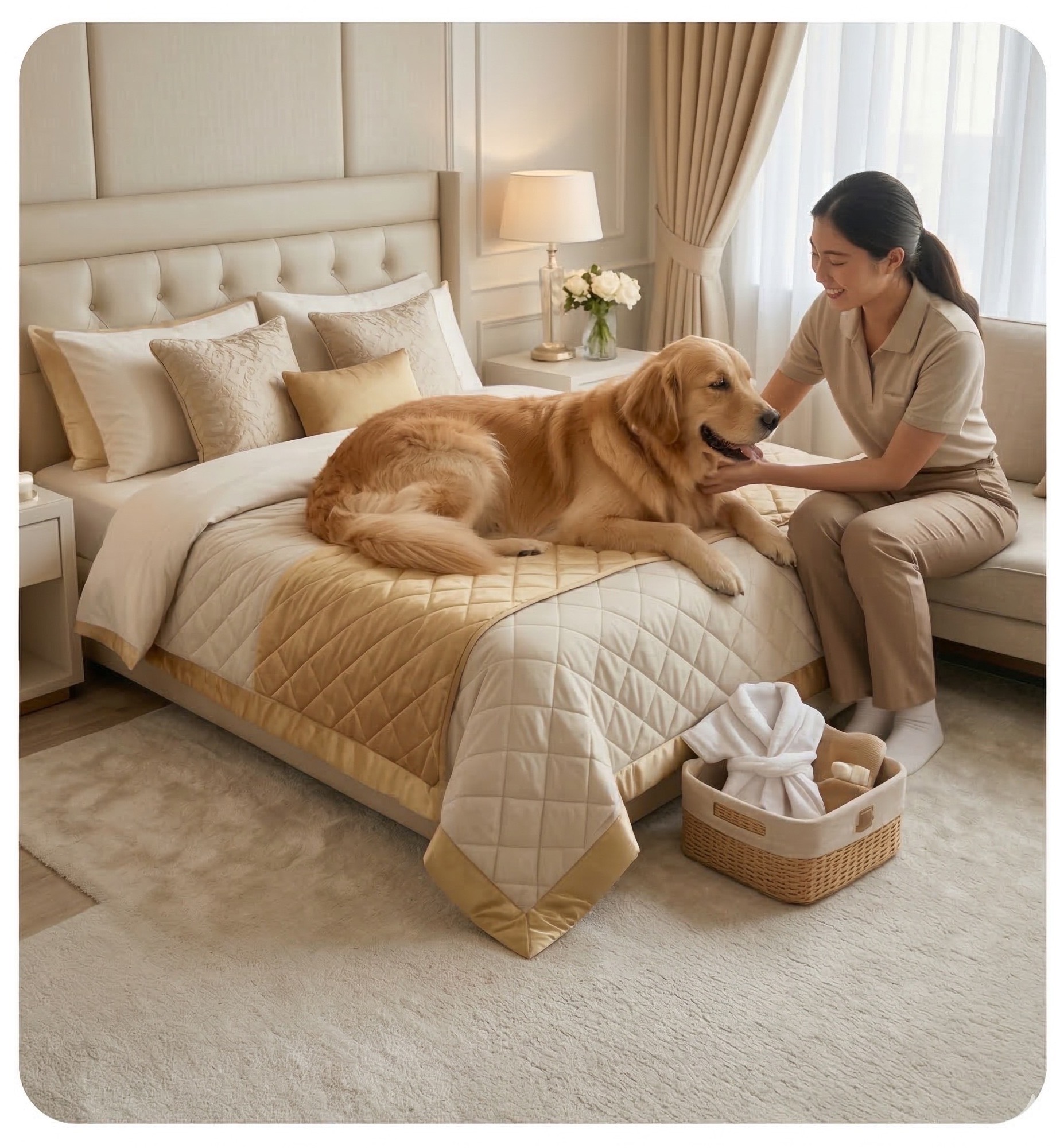 Premium Boarding room with caretaker and pet